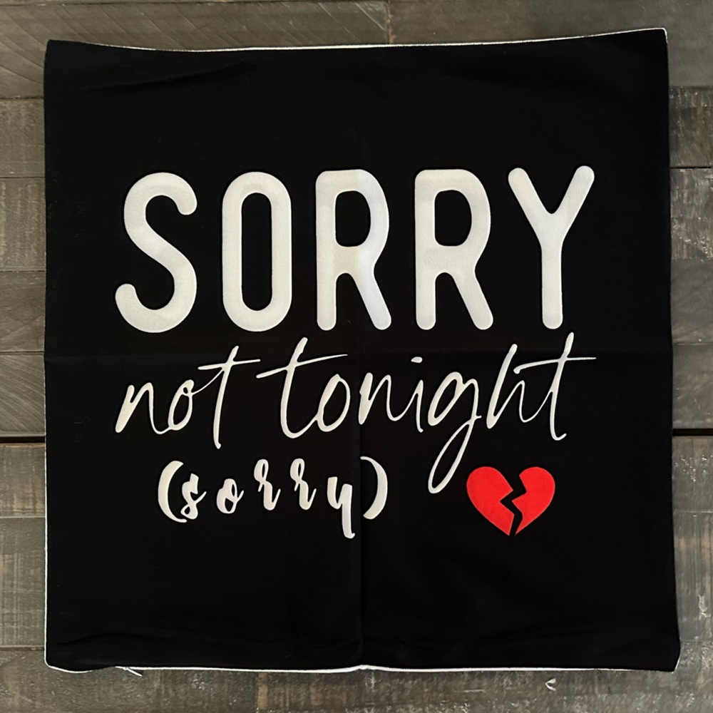New! Funny Couples Dual Sided Message Flannel Pillow Cover 18”x18” - Picture 1 of 6